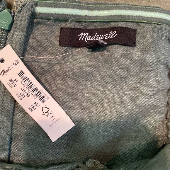 #306 MADEWELL Strapless Linen Maxi Dress NEW WITH TAGS - Picture 9 of 13